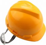 Каска захисна Tolsen, пластик поліпропілен РР, пряжка для регулювання, навушники, жовтий