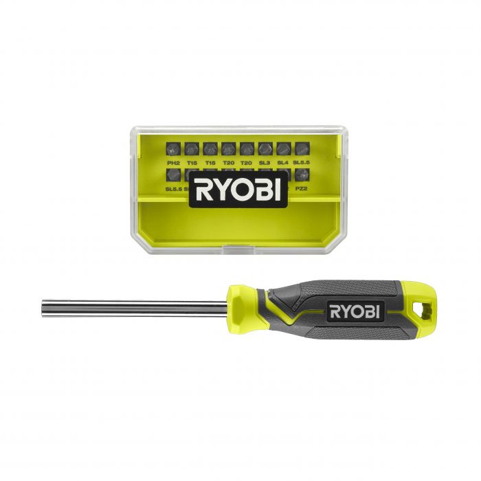 Викрутка Ryobi RHSDM1701, битотримач 1/4", 100мм, 16 біт, SL,PH,PZ,Torx, кейс Викрутка Ryobi RHSDM1701, битотримач 1/4", 100мм, 16 біт, SL,PH,PZ,Torx, кейс