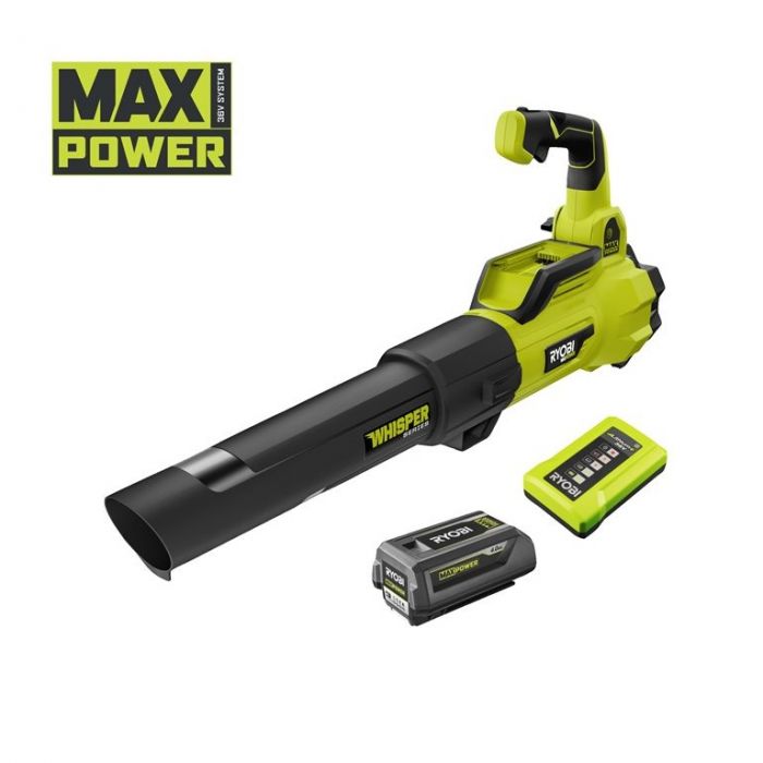 Повітродув садовий акумуляторний Ryobi Max Power RY36BLXA-140P 36В акб 1х4А·год ЗП 176км/год 3.5кг