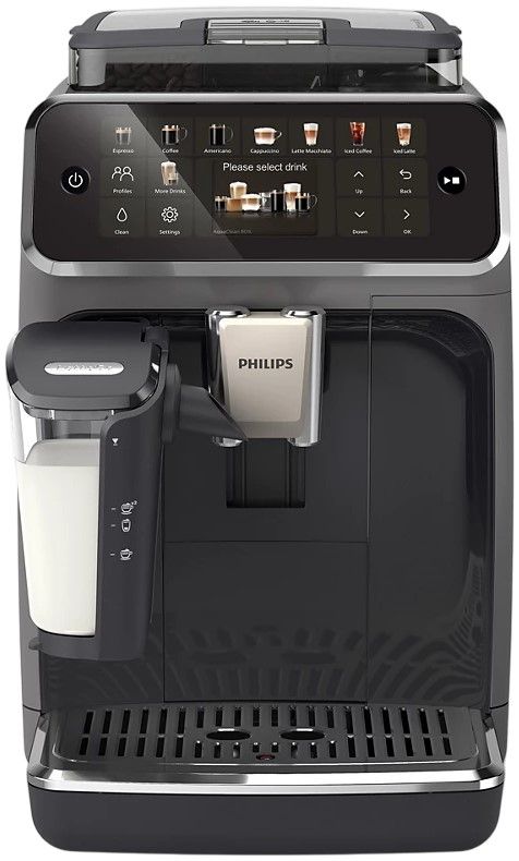 Кавомашина Philips Series 5500, 1.8л, зерно+мелена, автомат.капуч, дисплей, авторецептів -22, холодна кава, сріблясто-чорний