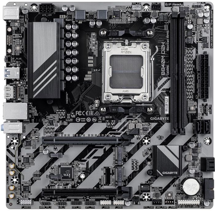 Материнська плата GIGABYTE B840M D2H sAM5 B840 2xDDR5 M.2 HDMI mATX