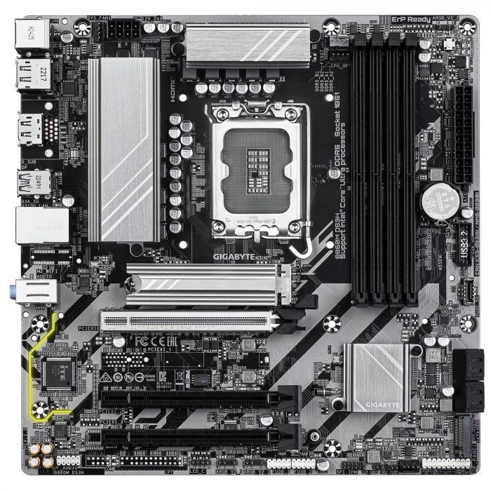 Материнська плата GIGABYTE B860M DS3H s1851 B860 4xDDR5 M.2 HDMI DP mATX