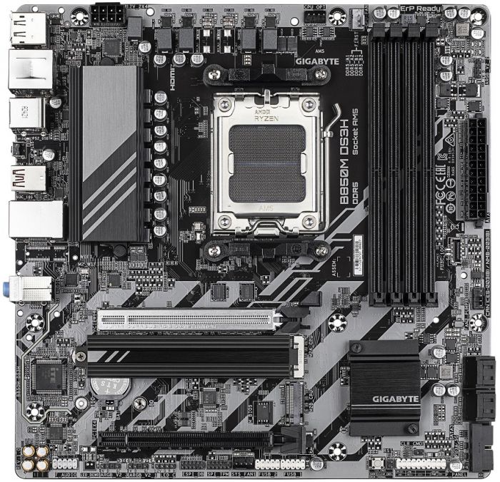 Материнська плата GIGABYTE B850M DS3H sAM5 B850 4xDDR5 M.2 HDMI DP mATX