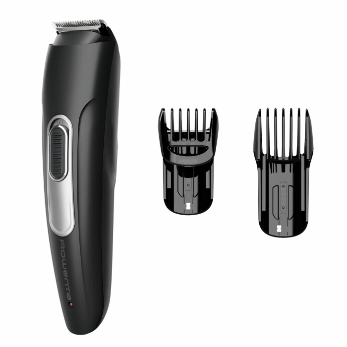 Тример Rowenta Stylis Easy, для бороди і вусів, мережа+акум., насадок-2, сталь, чорний