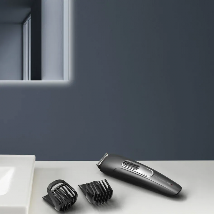 Тример Rowenta Stylis Easy, для бороди і вусів, мережа+акум., насадок-2, сталь, чорний