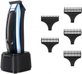 Тример Rowenta Barber Experience, для голови, бороди, мережа+акум., роторний мотор, насадок-5, нержавіюча сталь з покриттям DLC, чорно-синій