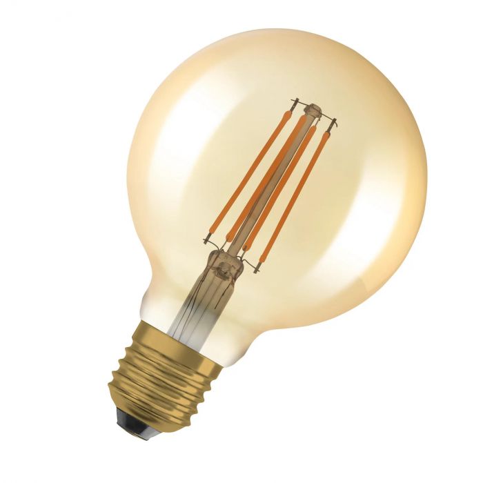 Лампа OSRAM LED E27 6.5Вт 2700К 725Лм G95 філаментна димується Vintage 1906
