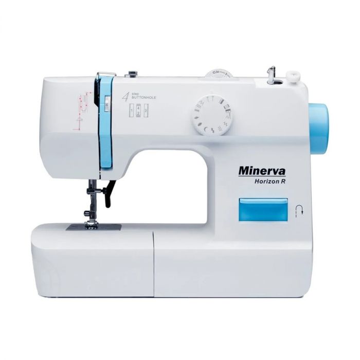 Швейна машина МINERVA Horizon R, електромех., 71 Вт, 13 швейних операцій, петля напівавтомат, білий