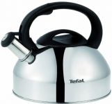 Чайник зі свистком Tefal, 2.5л, нержавіюча сталь, сталевий, чорний
