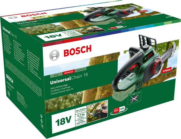 Пила ланцюгова акумуляторна Bosch UniversalChain 18 18В шина 20см 3кг без АКБ і ЗП