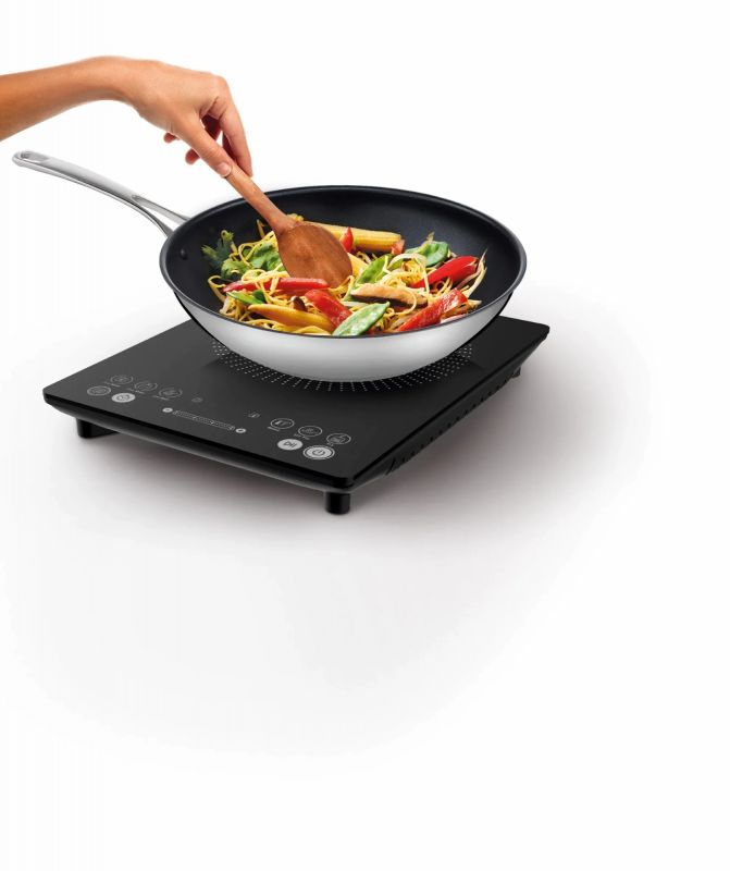 Плитка настільна Tefal індукційна Everyday Slim, комфорок - 1 на 2.1кВт, керування - сенсорне, пррограм - 6, чорний