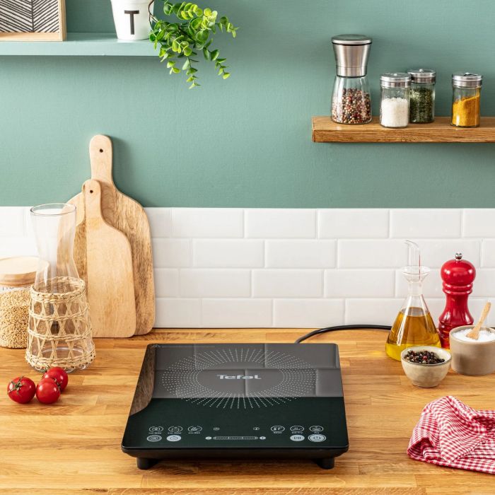 Плитка настільна Tefal індукційна Everyday Slim, комфорок - 1 на 2.1кВт, керування - сенсорне, пррограм - 6, чорний