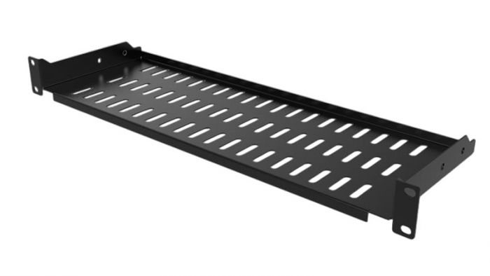 Полиця MIRSAN 10", 1U, консольна, глибина 150 мм, чорна