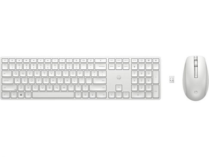 Комплект клавіатура та миша НР 650, WL, EN/UK, білий