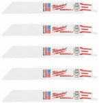 Полотно пиляльне для шабельної пилки Milwaukee GP універсальне, крок зуба 2.5ммх150мм, 5шт