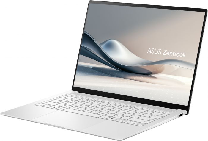 Ноутбук ASUS Zenbook S 14 UX5406SA-PV030W 14" 3K OLED, Intel Ultra 7 258V, 32GB, F1TB, UMA, Win11, Білий