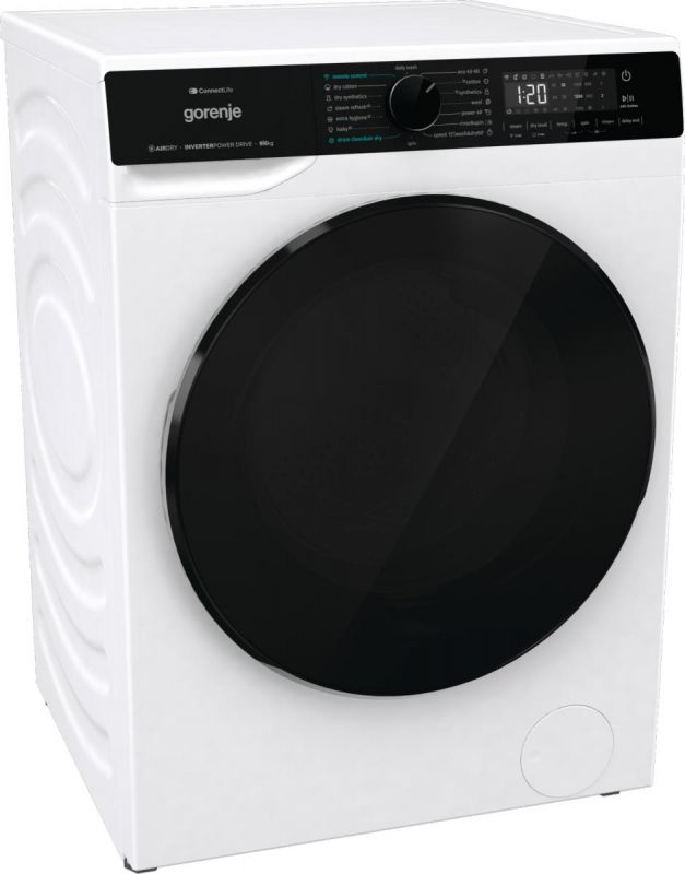Прально-сушильна машина Gorenje фронтальна, 9(6)кг, 1400, A+, 55см, дисплей, інвертор, Wi-Fi, білий