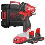 Гайковерт ударний акумуляторний Milwaukee M12 FCIWF12G3-502X 12В АКБ 2х5А·год 542Нм 0-3000об/хв 1/2" ЗП M12C кейс 1.5кг