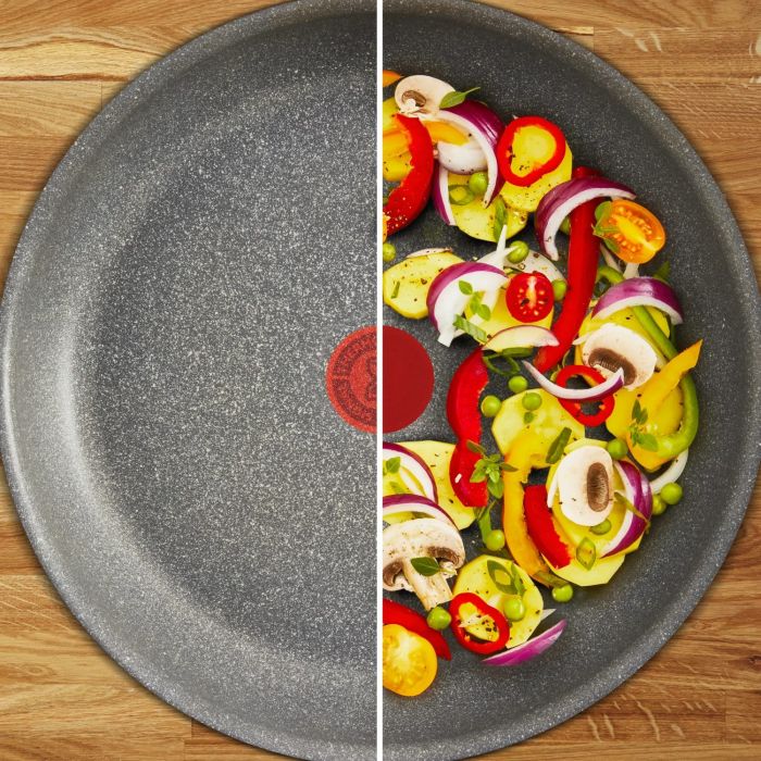 Сковорода Tefal Hard Stone, 28см, алюміній, бакеліт, сірий