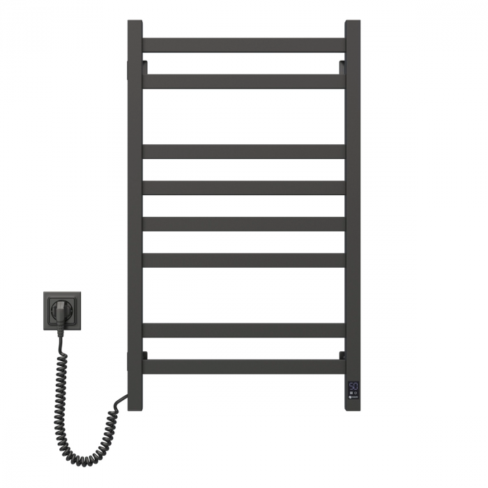 Рушникосушка Navin електрична Авангард, 800х480х71мм, таймер-регулятор, сталь, чорний муар, ліве підключення