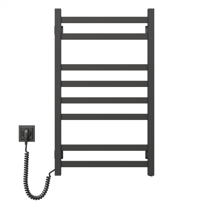 Рушникосушка Navin електрична Авангард, 800х480х71мм, кнопка, сталь, чорний муар, ліве підключення