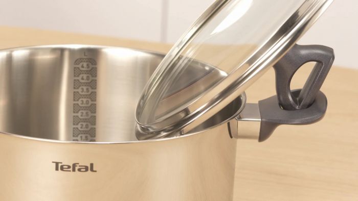 Каструля Tefal Daily Cook з кришкою, 24см, нержавіюча сталь, алюміній, бакеліт