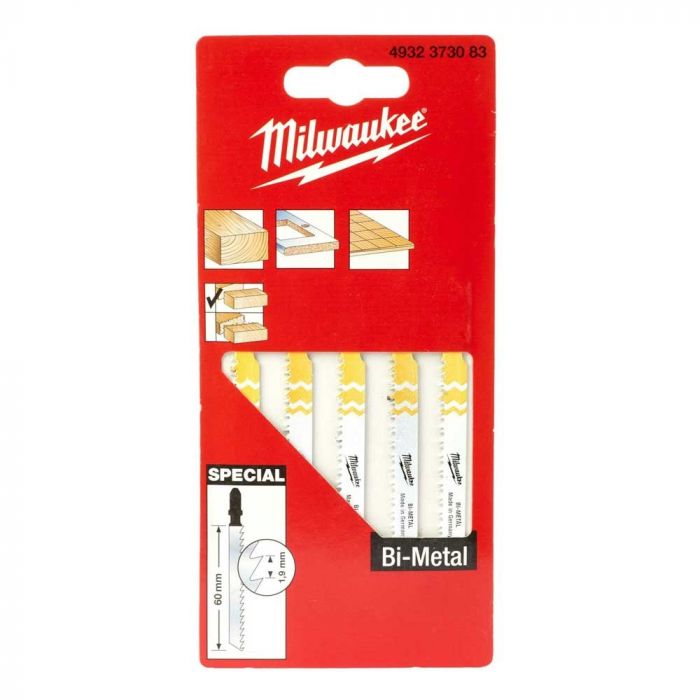 Полотно пиляльне для електролобзика Milwaukee Special по дереву, крок зуба 1.9ммх60мм, 5шт