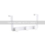 Дверний вішак на 3 гачки Ardesto Minimalism 30x3x20см, метал, пластик, білий