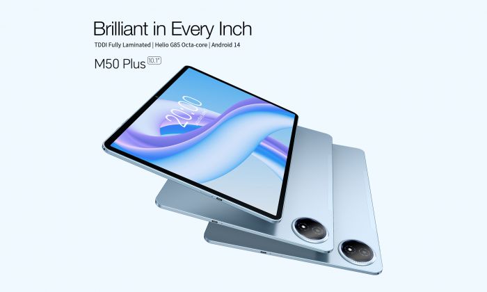 Планшет Teclast M50 Plus 10.1" 6ГБ, 128ГБ, LTE, 7000мА•год, Android, блакитний