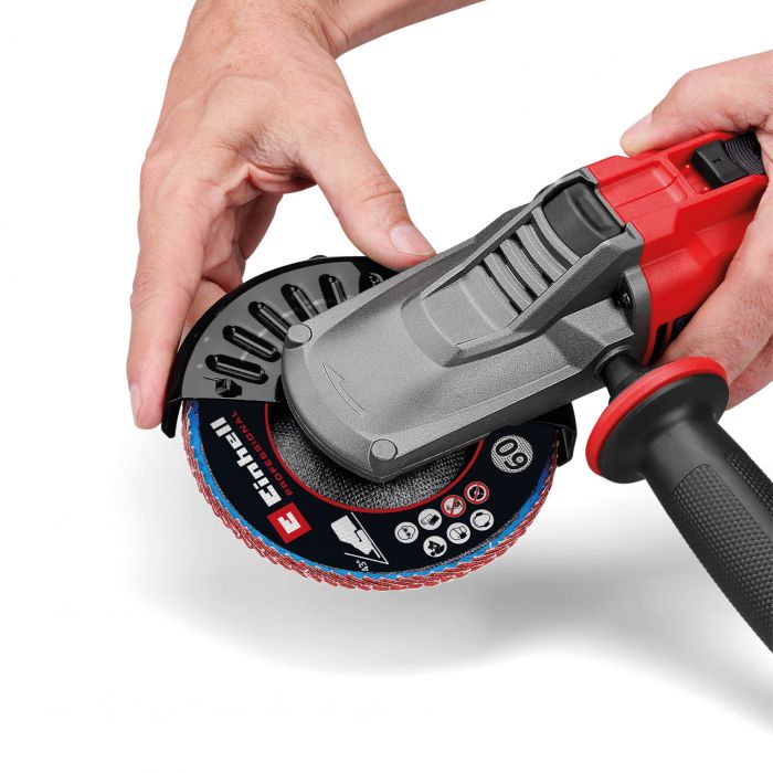 Шліфмашина кутова акумуляторна Einhell TP-AG 18/125 F Li BL - Solo, PXC, 18В, безщіткова, 125 мм, 8500 об/хв, плаский редуктор, 1.57кг (без АКБ та ЗП)