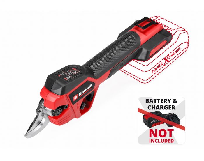 Секатор акумуляторний Einhell GP-LS 18/28 Li BL - Solo, PXC, 18В, безщітковий, товщ. 28/14 мм, сталь SK5, 0.82 кг (без АКБ і ЗП)