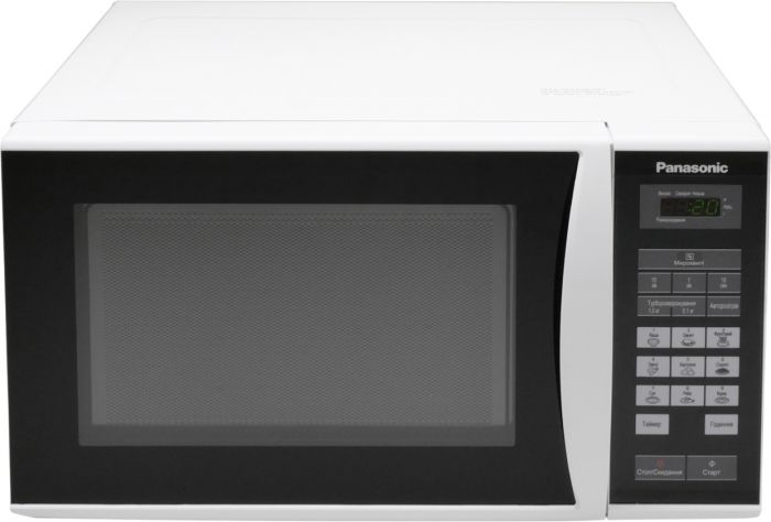 Мікрохвильова піч Panasonic, 25л, 800Вт, дисплей, відкрю ручкою, біло-чорний