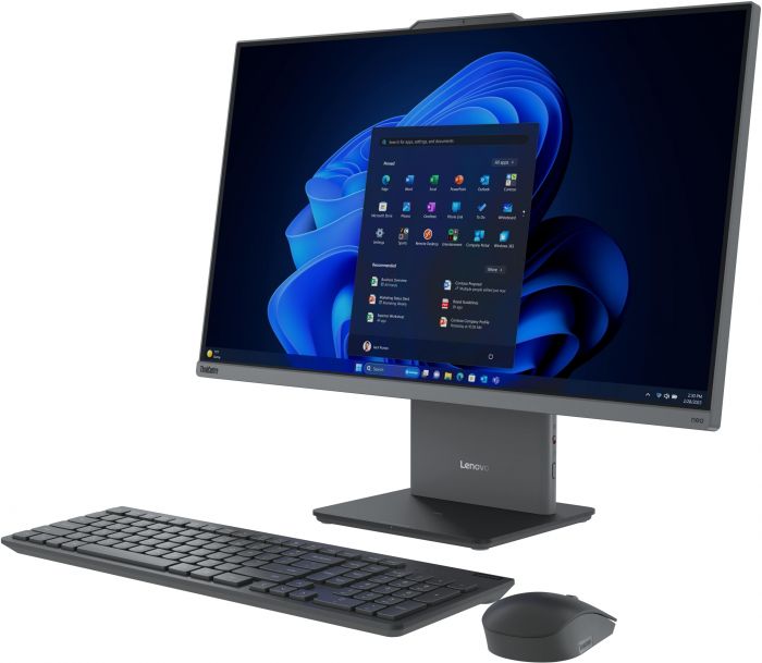 Комп'ютер персональний моноблок Lenovo ThinkCentre neo 50a 27-G5 27" FHD IPS AG, Intel i7-13620H, 16GB, F512GB, UMA, WiFi, кл+м, без ОС, сірий