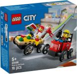 Конструктор LEGO City «Піца-авто проти пожежної машини» Набір перегонів