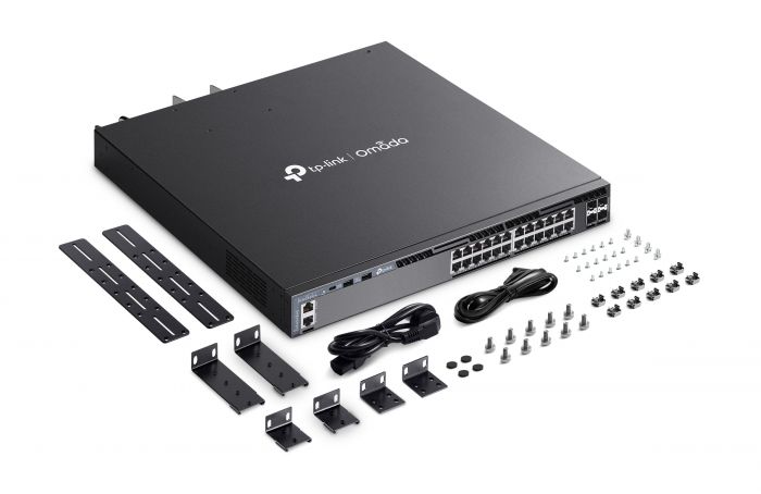 Комутатор TP-LINK SG6428XHP 24xGE (24xPoE), 4xSFP+, 720Вт, Керований L3
