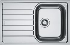 Мийка кухонна Franke Spark, нерж.сталь, прямокутник, з крилом, 780х500х340мм, чаша - 1, врізна, SKL 611-78, нерж декор