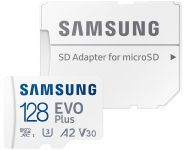 Карта пам'яті Samsung microSD 128GB C10 UHS-I  R130MB/s Evo Plus + SD