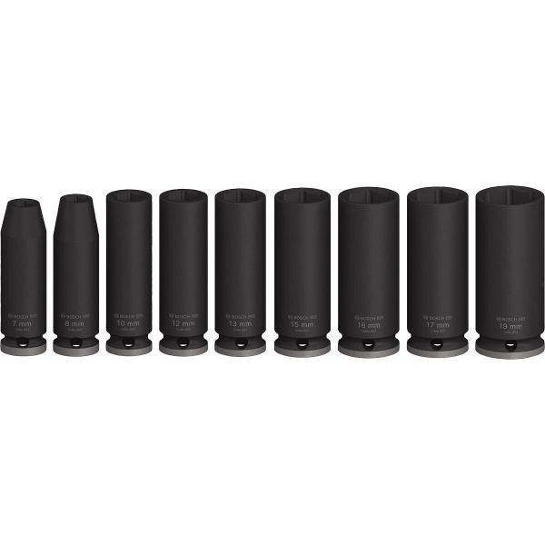 Набір ударних торцевих головок Bosch Professional Deep 9шт 3/8" 63мм
