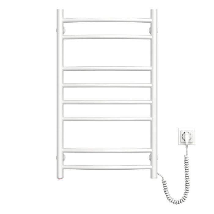 Рушникосушка Navin електрична Камелія, 800х480х105мм, кнопка, сталь, білий, праве підключення