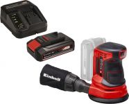 Шліфмашина ексцентрикова акумуляторна Einhell TE-RS 18 Li Kit 18В акб 1х2.5А·год 125мм 14000-22000об/хв 1.2кг