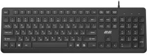 Клавіатура мембранна 2E KS405 104key, USB-A, EN/UK, чорний