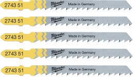 Полотно пиляльне для електролобзика Milwaukee T101D по дереву, крок зуба 4ммх75мм, 5шт