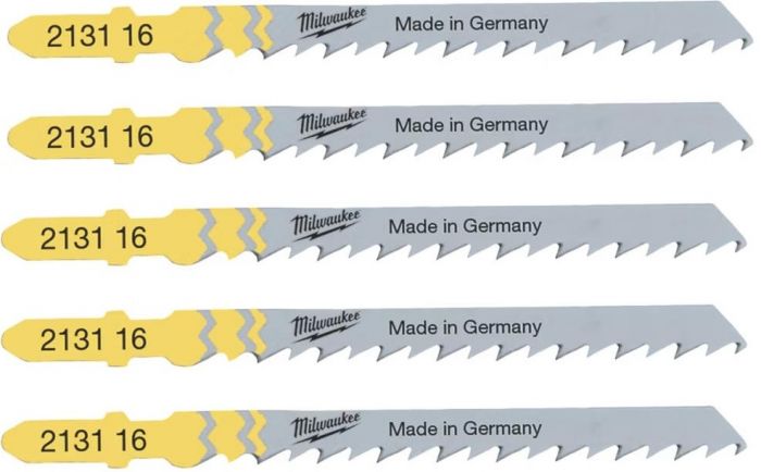 Полотно пиляльне для електролобзика Milwaukee T144D по дереву, крок зуба 4ммх75мм, 5шт