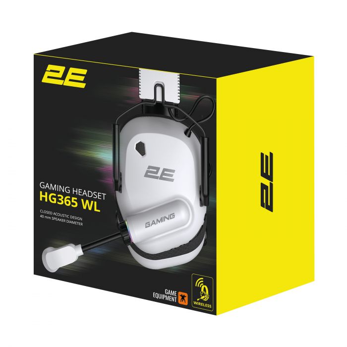 Гарнітура ігрова 2E GAMING HG365, BT/WL, білий