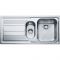 Мийка кухонна Franke Logica, нерж.сталь, прямокутник, з крилом, 1000х500х180мм, чаша - 1,5, врізна, line LLL 651, нерж декор