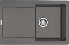 Мийка кухонна Franke Maris, фраграніт, прямокутник, з крилом, 780х500х200мм, чаша - 1, врізна, MRG 611, сірий камінь