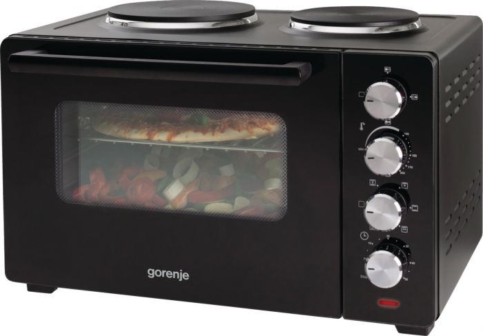 Міні піч Gorenje, 30л, 52x32х40.5см, 2 електричні конф., чорний