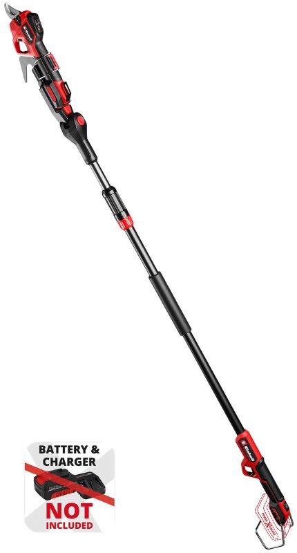 Секатор телескопічний акумуляторний Einhell GP-LS 18/28 Li T BL - Solo, PXC, 18В, безщітковий, товщ. 28/14 мм, сталь SK5, телескоп. ручка, 0.82 кг (без АКБ і ЗП)