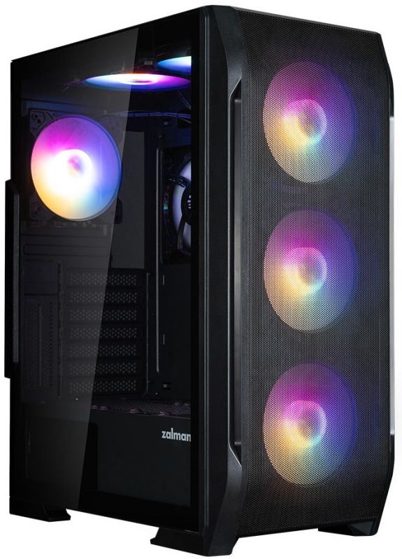 Корпус Zalman N7 Plus V2 без БЖ, 1xUSB3.0, 2xUSB2.0, 6x120мм RGB Rainbow,  1x120мм, VGA 340мм, LCS ready, TG Side Panel, ATX, чорний