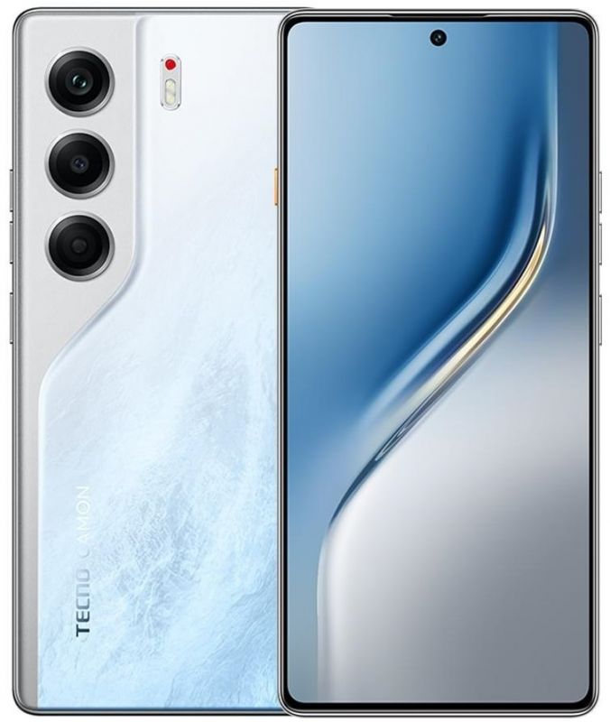Смартфон TECNO Camon 40 (CM5) 6.78" 8/256ГБ, 2SIM, 5200мА•год, Glacier White